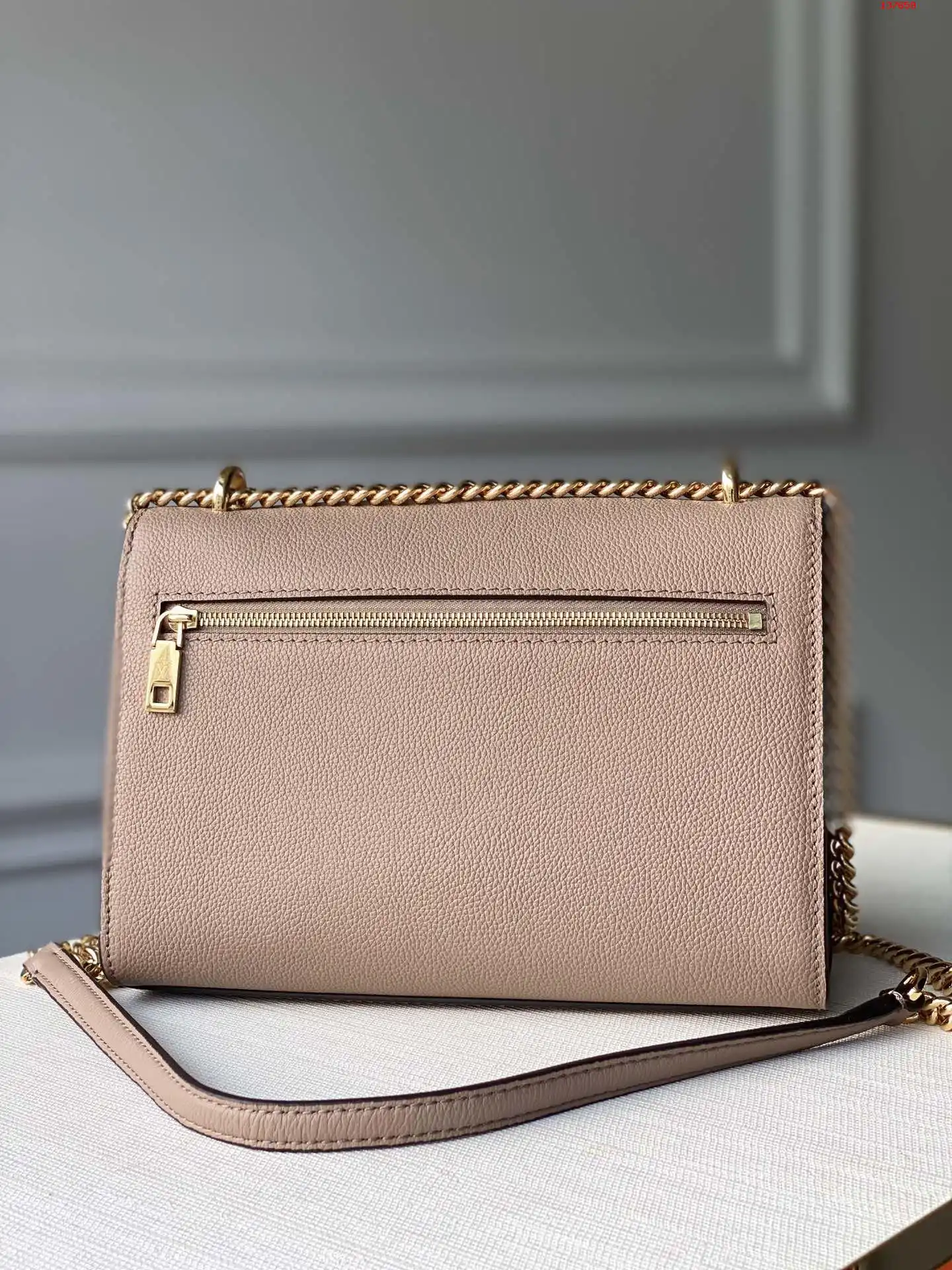 LOUIS VUITTON MYLOCKME SATCHEL CHAIN BAG GREIGE M56137_2 LOUIS VUITTON MYLOCKME SATCHEL CHAIN BAG GREIGE M56137 2