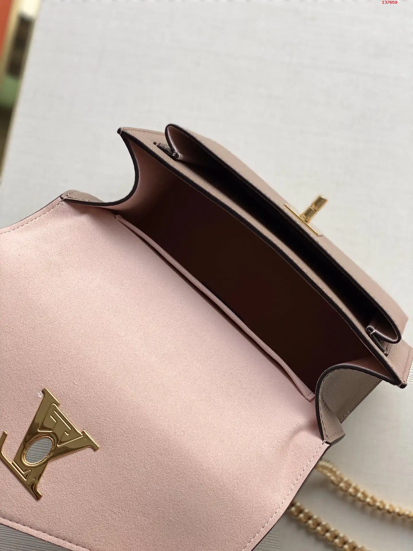 LOUIS VUITTON MYLOCKME SATCHEL CHAIN BAG GREIGE M56137_5 LOUIS VUITTON MYLOCKME SATCHEL CHAIN BAG GREIGE M56137 5