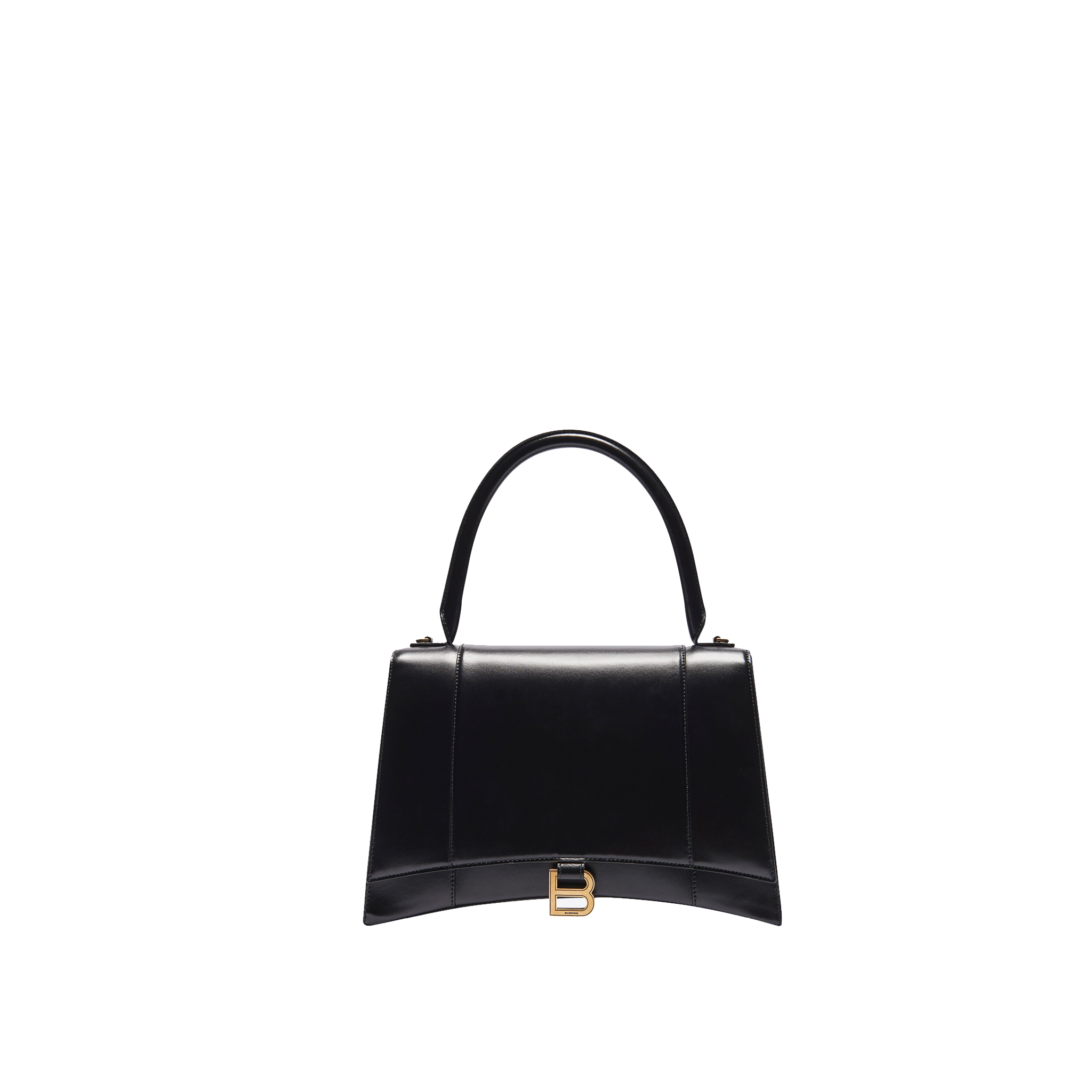 BALENCIAGA-HOURGLASS-MEDIUM-BAG-IN-BLACK-SHINY-CALFSKIN-5928231QJ4M1000-0 BALENCIAGA HOURGLASS MEDIUM BAG IN BLACK SHINY CALFSKIN 5928231QJ4M1000 0