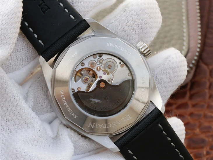 BLANCPAIN-FIFTY-FATHOMS-BATHYSCAPHE-STAINLESS-STEEL-GREY-BLACK-CANVAS-5000-1110-B52A_7 BLANCPAIN FIFTY FATHOMS BATHYSCAPHE STAINLESS STEEL GREY BLACK CANVAS 5000 1110 B52A 7