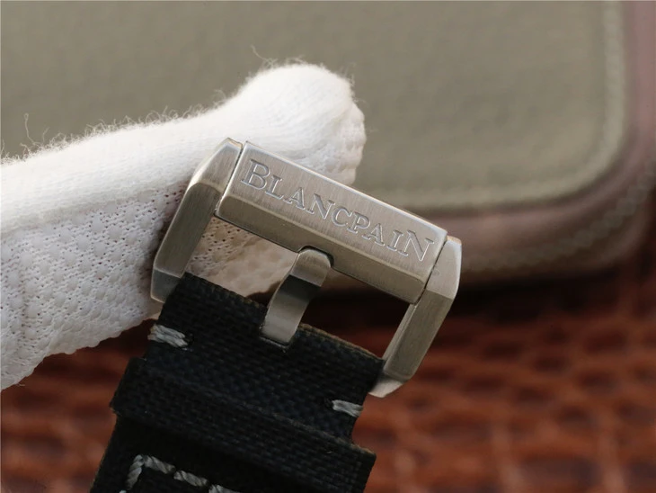 BLANCPAIN-FIFTY-FATHOMS-BATHYSCAPHE-STAINLESS-STEEL-GREY-BLACK-CANVAS-5000-1110-B52A_8 BLANCPAIN FIFTY FATHOMS BATHYSCAPHE STAINLESS STEEL GREY BLACK CANVAS 5000 1110 B52A 8