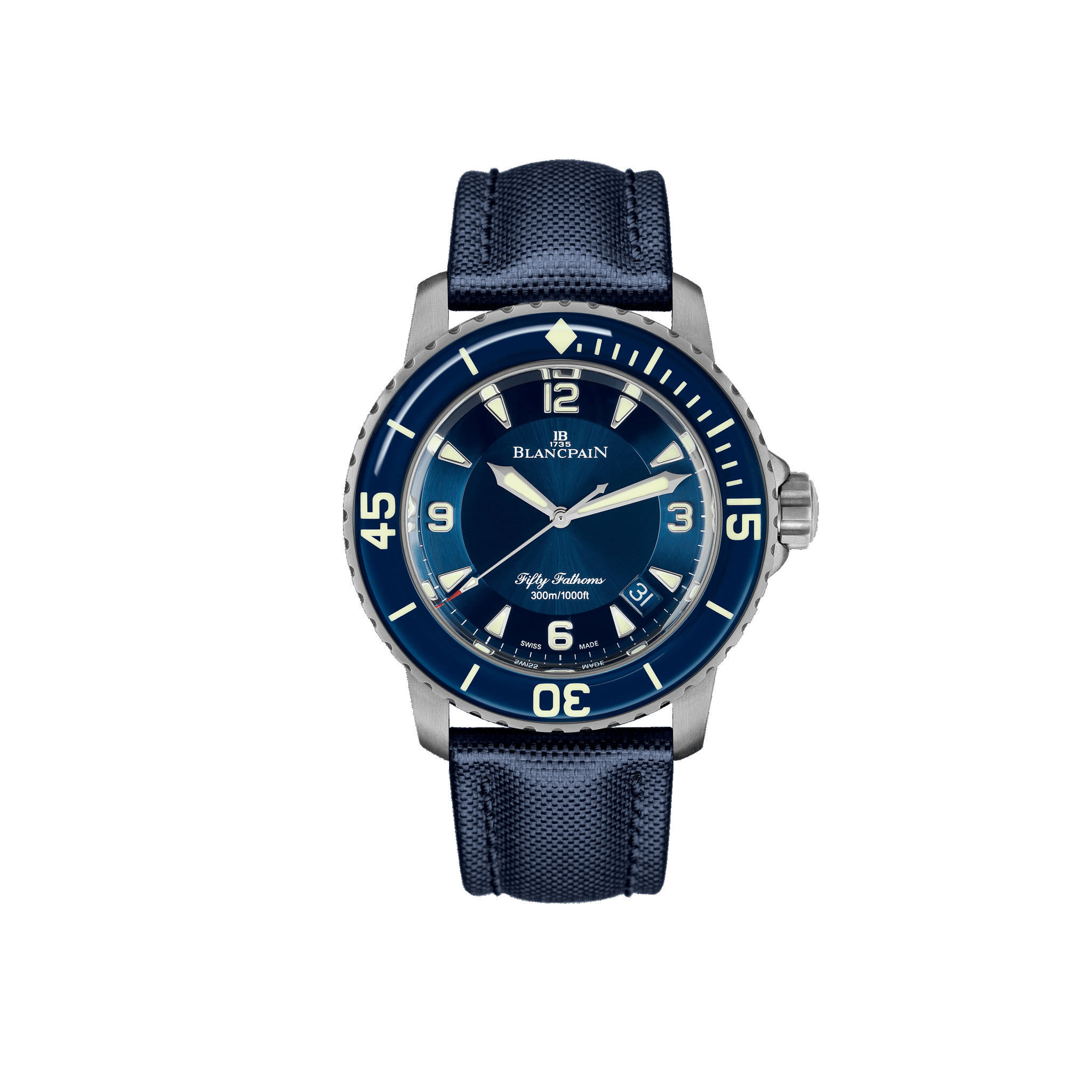 BLANCPAIN-FIFTY-FATHOMS-BLUE-BLUE-BLUE-NATO-5015-12B40-NAOA-0 BLANCPAIN FIFTY FATHOMS BLUE BLUE BLUE NATO 5015 12B40 NAOA 0