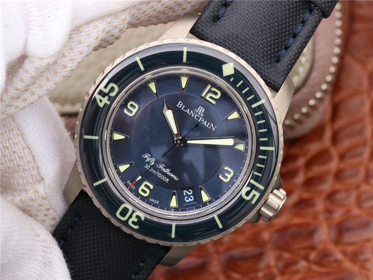 BLANCPAIN-FIFTY-FATHOMS-BLUE-BLUE-BLUE-NATO-5015-12B40-NAOA-03 BLANCPAIN FIFTY FATHOMS BLUE BLUE BLUE NATO 5015 12B40 NAOA 03