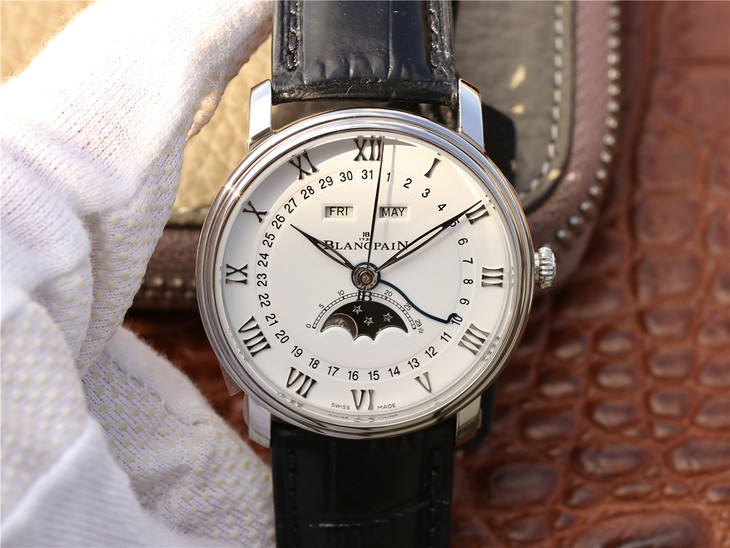 BLANCPAIN-VILLERET-QUANTIÈME-COMPLET-40MM-STAINLESS-STEEL-WHITE-6654-1127-55B-01 BLANCPAIN VILLERET QUANTIEME COMPLET 40MM STAINLESS STEEL WHITE 6654 1127 55B 01