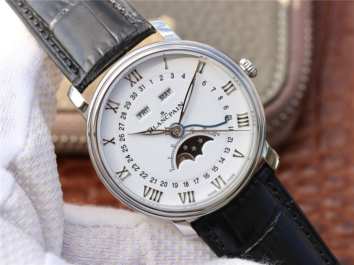 BLANCPAIN-VILLERET-QUANTIÈME-COMPLET-40MM-STAINLESS-STEEL-WHITE-6654-1127-55B-02 BLANCPAIN VILLERET QUANTIEME COMPLET 40MM STAINLESS STEEL WHITE 6654 1127 55B 02