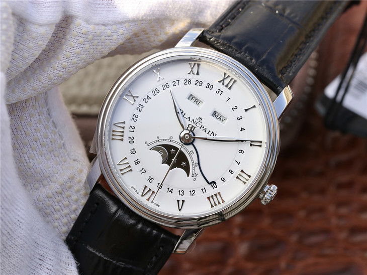 BLANCPAIN-VILLERET-QUANTIÈME-COMPLET-40MM-STAINLESS-STEEL-WHITE-6654-1127-55B-03 BLANCPAIN VILLERET QUANTIEME COMPLET 40MM STAINLESS STEEL WHITE 6654 1127 55B 03