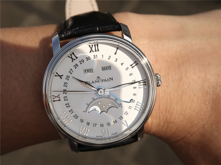 BLANCPAIN-VILLERET-QUANTIÈME-COMPLET-40MM-STAINLESS-STEEL-WHITE-6654-1127-55B-08 BLANCPAIN VILLERET QUANTIEME COMPLET 40MM STAINLESS STEEL WHITE 6654 1127 55B 08