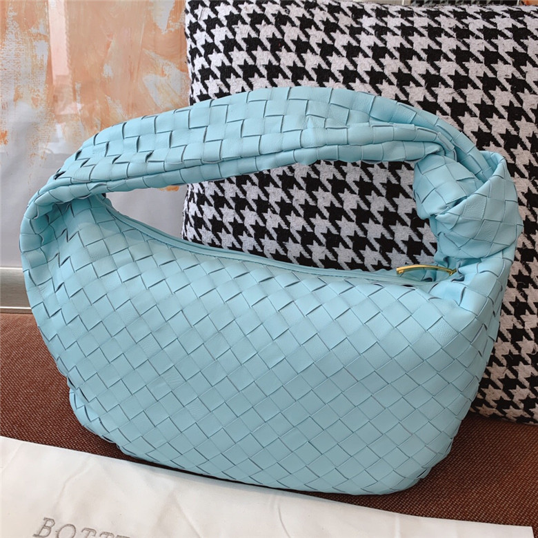 BOTTEGA-VENETA-JODIE-SMALL-SHOULDER-BAG-ICE-BlUE-600261VCPP01715-02 BOTTEGA VENETA JODIE SMALL SHOULDER BAG ICE BlUE 600261VCPP01715 02