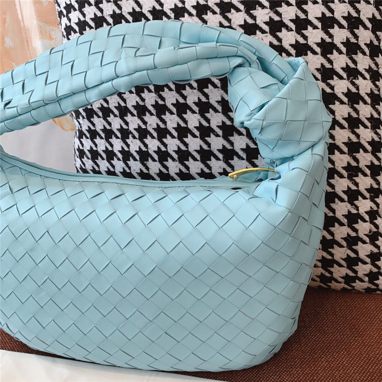 BOTTEGA-VENETA-JODIE-SMALL-SHOULDER-BAG-ICE-BlUE-600261VCPP01715-03 BOTTEGA VENETA JODIE SMALL SHOULDER BAG ICE BlUE 600261VCPP01715 03