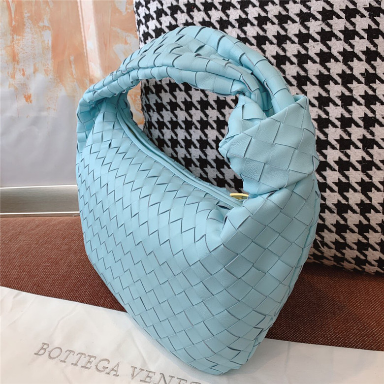 BOTTEGA-VENETA-JODIE-SMALL-SHOULDER-BAG-ICE-BlUE-600261VCPP01715-05 BOTTEGA VENETA JODIE SMALL SHOULDER BAG ICE BlUE 600261VCPP01715 05