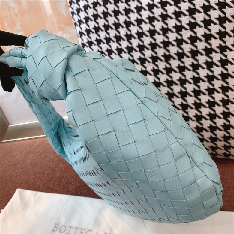 BOTTEGA-VENETA-JODIE-SMALL-SHOULDER-BAG-ICE-BlUE-600261VCPP01715-06 BOTTEGA VENETA JODIE SMALL SHOULDER BAG ICE BlUE 600261VCPP01715 06