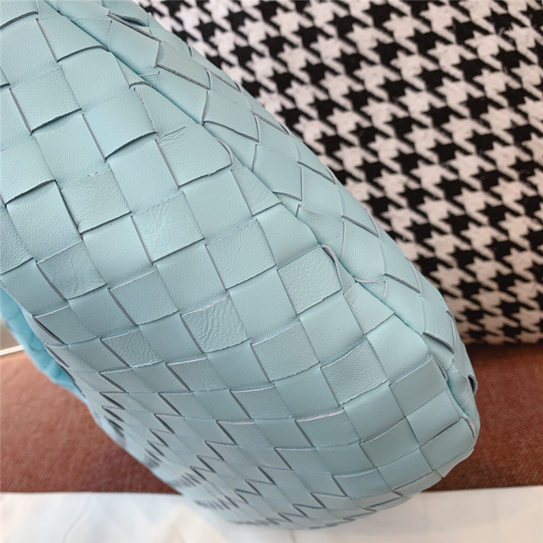 BOTTEGA-VENETA-JODIE-SMALL-SHOULDER-BAG-ICE-BlUE-600261VCPP01715-07 BOTTEGA VENETA JODIE SMALL SHOULDER BAG ICE BlUE 600261VCPP01715 07