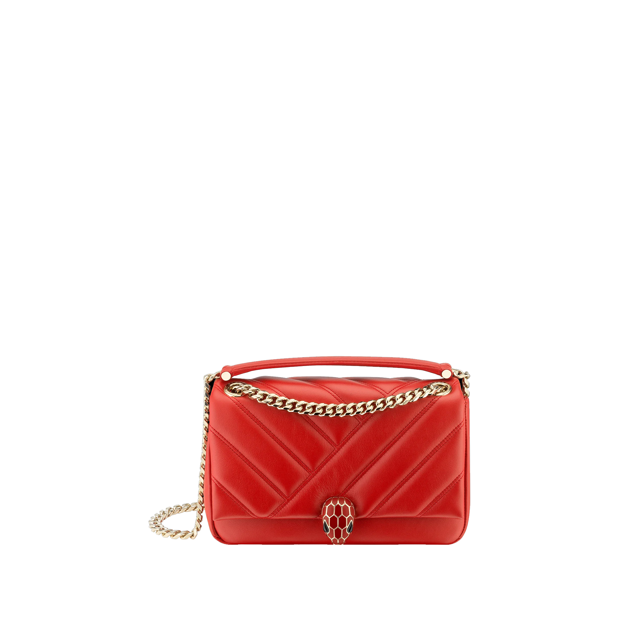 BVLGARI-SERPENTI-CABOCHON-SHOULDER-BAG-RED-288718-0 BVLGARI SERPENTI CABOCHON SHOULDER BAG RED 288718 0