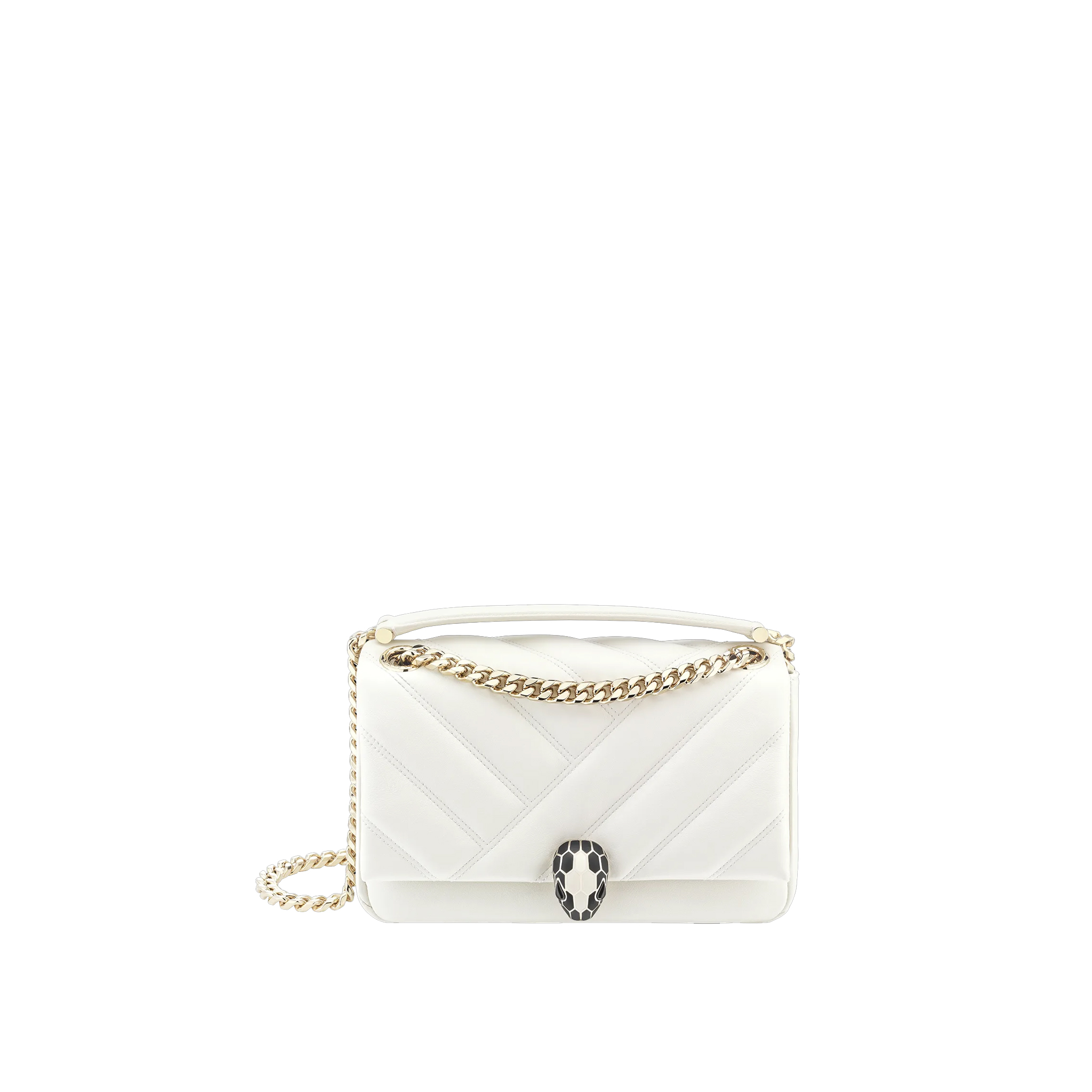 BVLGARI-SERPENTI-CABOCHON-SHOULDER-BAG-WHITE-287993-0 BVLGARI SERPENTI CABOCHON SHOULDER BAG WHITE 287993 0