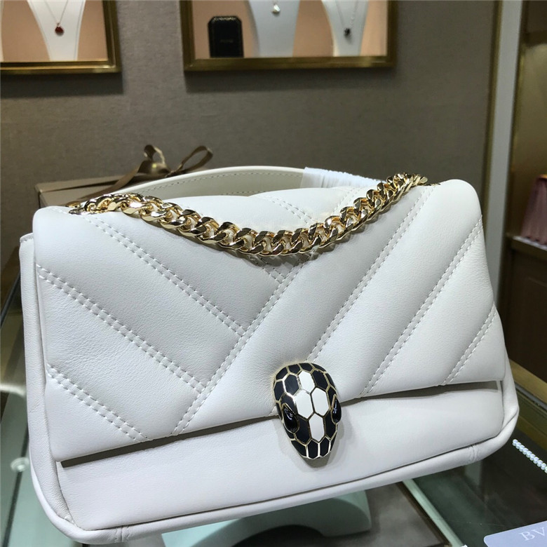 BVLGARI-SERPENTI-CABOCHON-SHOULDER-BAG-WHITE-287993-02 BVLGARI SERPENTI CABOCHON SHOULDER BAG WHITE 287993 02