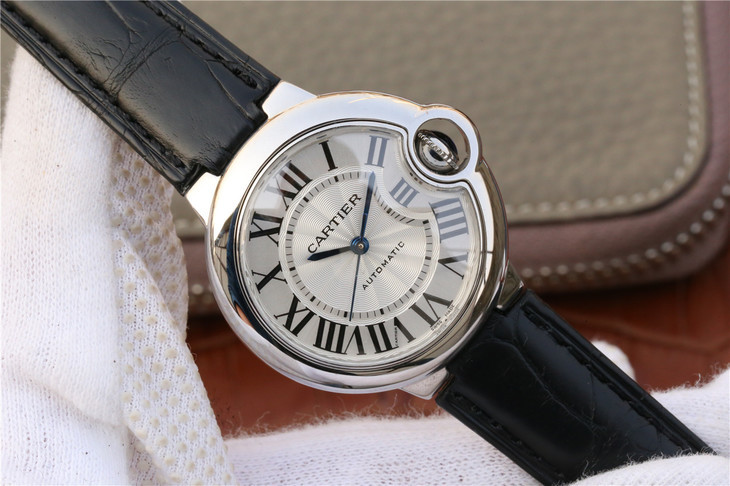 CARTIER-BALLON-BLEU-DE-CARTIER-WATCH-33MM-AUTOMATIC-MOVEMENT-STEEL-LEATHER-W6920085-02 CARTIER BALLON BLEU DE CARTIER WATCH 33MM AUTOMATIC MOVEMENT STEEL LEATHER W6920085 02