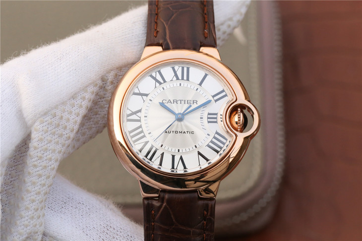 CARTIER-BALLON-BLUE-DE-CARTIER-36-AUTOMATIC-PINK-GOLD-SILVER-W6900456-01 CARTIER BALLON BLUE DE CARTIER 36 AUTOMATIC PINK GOLD SILVER W6900456 01