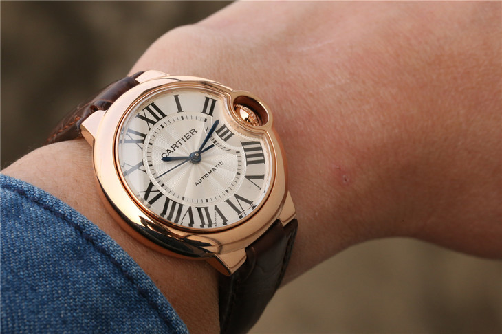 CARTIER-BALLON-BLUE-DE-CARTIER-36-AUTOMATIC-PINK-GOLD-SILVER-W6900456-013 CARTIER BALLON BLUE DE CARTIER 36 AUTOMATIC PINK GOLD SILVER W6900456 013