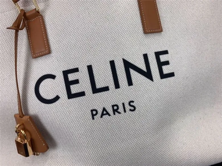 CELINE-HORIZONTAL-CABAS-CELINE-IN-CANVAS-WITH-CELINE-PRINT-AND-CALFSKIN-190062BNZ.02NT-04 CELINE HORIZONTAL CABAS CELINE IN CANVAS WITH CELINE PRINT AND CALFSKIN 190062BNZ.02NT 04
