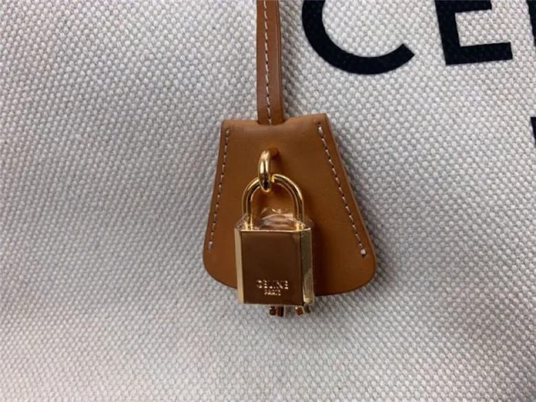 CELINE-HORIZONTAL-CABAS-CELINE-IN-CANVAS-WITH-CELINE-PRINT-AND-CALFSKIN-190062BNZ.02NT-05 CELINE HORIZONTAL CABAS CELINE IN CANVAS WITH CELINE PRINT AND CALFSKIN 190062BNZ.02NT 05