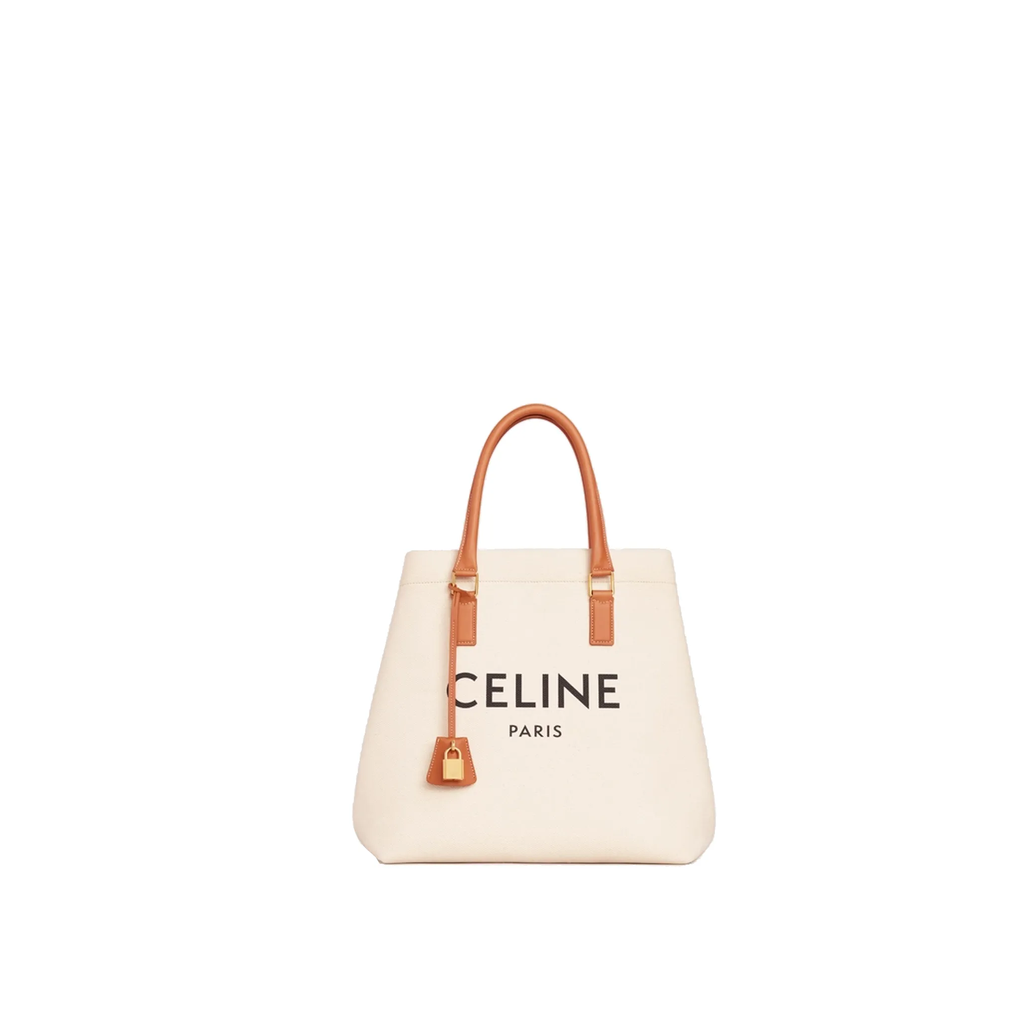 CELINE-HORIZONTAL-CABAS-CELINE-IN-CANVAS-WITH-CELINE-PRINT-AND-CALFSKIN-NATURAL-TAN-192162BNZ.02NT-0 CELINE HORIZONTAL CABAS CELINE IN CANVAS WITH CELINE PRINT AND CALFSKIN NATURAL TAN 192162BNZ.02NT 0