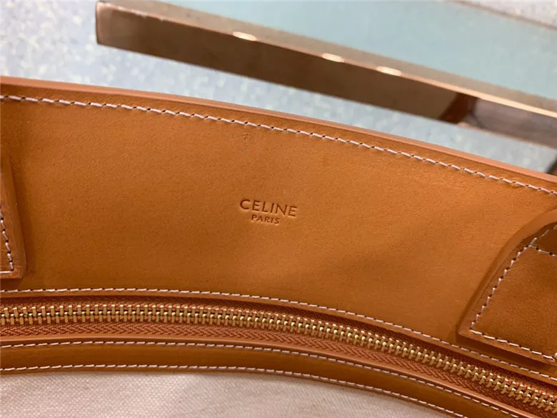 CELINE-VERTICAL-CABAS-CELINE-IN-CANVAS-WITH-CELINE-PRINT-AND-CALFSKIN-NATURAL-TAN-190402BNZ.02NT-07 CELINE VERTICAL CABAS CELINE IN CANVAS WITH CELINE PRINT AND CALFSKIN NATURAL TAN 190402BNZ.02NT 07