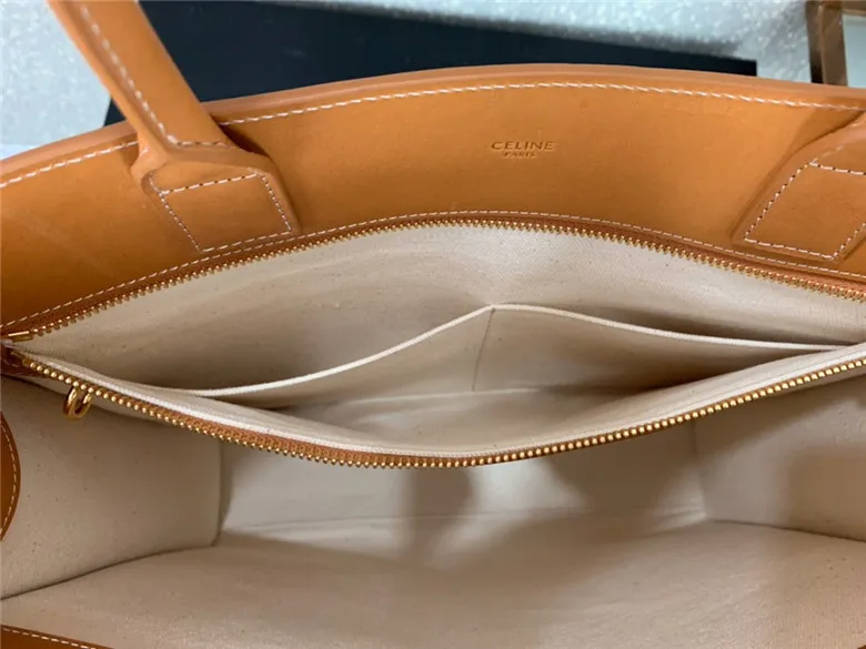 CELINE-VERTICAL-CABAS-CELINE-IN-CANVAS-WITH-CELINE-PRINT-AND-CALFSKIN-NATURAL-TAN-190402BNZ.02NT-08 CELINE VERTICAL CABAS CELINE IN CANVAS WITH CELINE PRINT AND CALFSKIN NATURAL TAN 190402BNZ.02NT 08