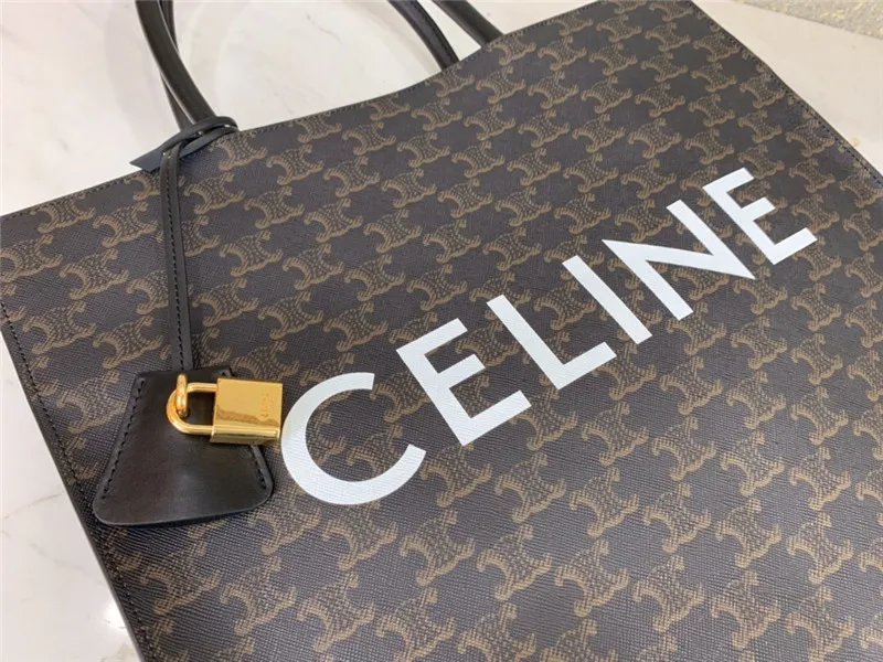 CELINE-VERTICAL-CABAS-IN-TRIOMPHE-CANVAS-WITH-CELINE-PRINT-191492CIM.38NO-06 CELINE VERTICAL CABAS IN TRIOMPHE CANVAS WITH CELINE PRINT 191492CIM.38NO 06
