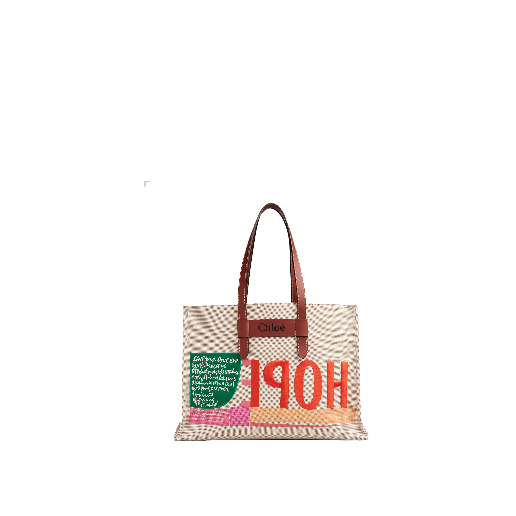 CHLOE-CORITA-KENT-LARGE-TOTE-SHINY-CALFSKIN-CHC21US384E6927S-0 CHLOE CORITA KENT LARGE TOTE SHINY CALFSKIN CHC21US384E6927S 0