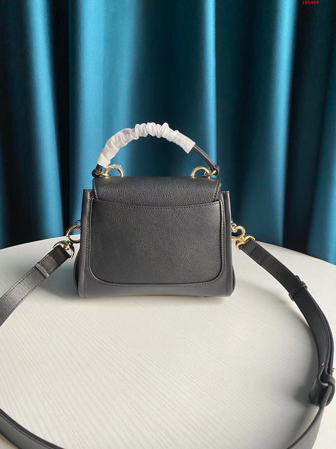 CHLOE-MINI-TESS-DAY-BAG-IN-GRAINED-&-SHINY-CALFSKIN-BLACK-CHC20AS143C62001-02 CHLOE MINI TESS DAY BAG IN GRAINED SHINY CALFSKIN BLACK CHC20AS143C62001 02