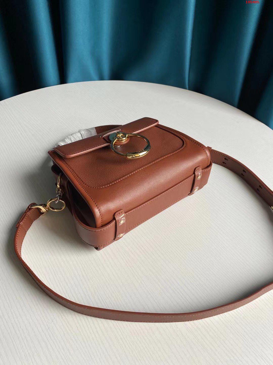 CHLOE-MINI-TESS-DAY-BAG-IN-GRAINED-&-SHINY-CALFSKIN-SEPIA-BROWN-CHC21WS143F3227S-03 CHLOE MINI TESS DAY BAG IN GRAINED SHINY CALFSKIN SEPIA BROWN CHC21WS143F3227S 03