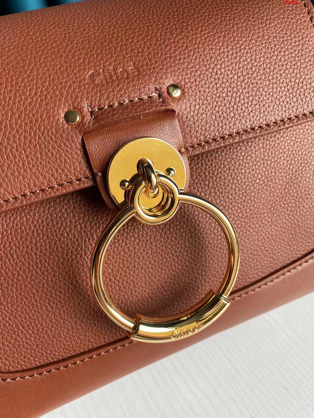 CHLOE-MINI-TESS-DAY-BAG-IN-GRAINED-&-SHINY-CALFSKIN-SEPIA-BROWN-CHC21WS143F3227S-04 CHLOE MINI TESS DAY BAG IN GRAINED SHINY CALFSKIN SEPIA BROWN CHC21WS143F3227S 04