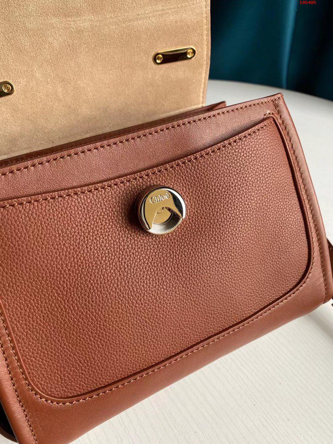 CHLOE-MINI-TESS-DAY-BAG-IN-GRAINED-&-SHINY-CALFSKIN-SEPIA-BROWN-CHC21WS143F3227S-06 CHLOE MINI TESS DAY BAG IN GRAINED SHINY CALFSKIN SEPIA BROWN CHC21WS143F3227S 06