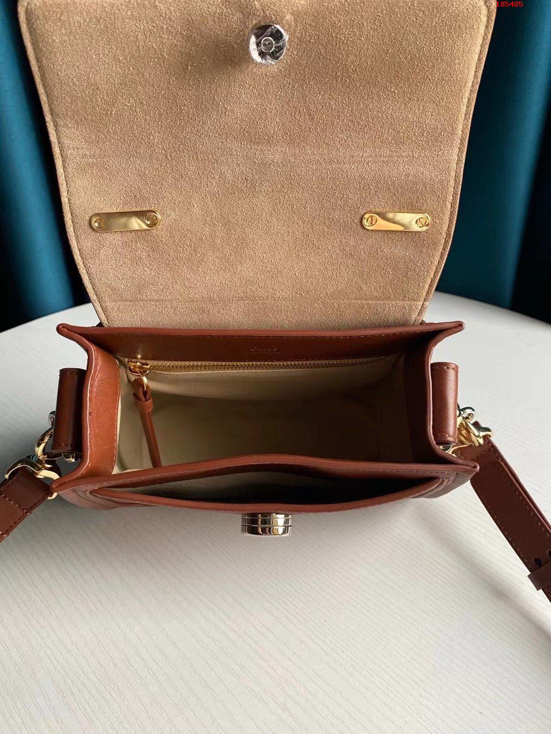 CHLOE-MINI-TESS-DAY-BAG-IN-GRAINED-&-SHINY-CALFSKIN-SEPIA-BROWN-CHC21WS143F3227S-07 CHLOE MINI TESS DAY BAG IN GRAINED SHINY CALFSKIN SEPIA BROWN CHC21WS143F3227S 07