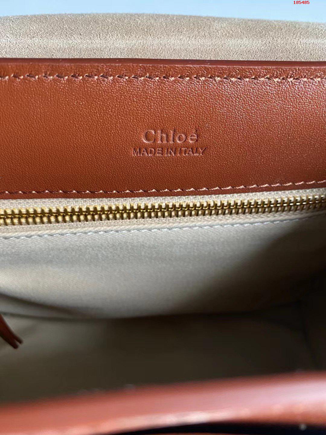 CHLOE-MINI-TESS-DAY-BAG-IN-GRAINED-&-SHINY-CALFSKIN-SEPIA-BROWN-CHC21WS143F3227S-08 CHLOE MINI TESS DAY BAG IN GRAINED SHINY CALFSKIN SEPIA BROWN CHC21WS143F3227S 08