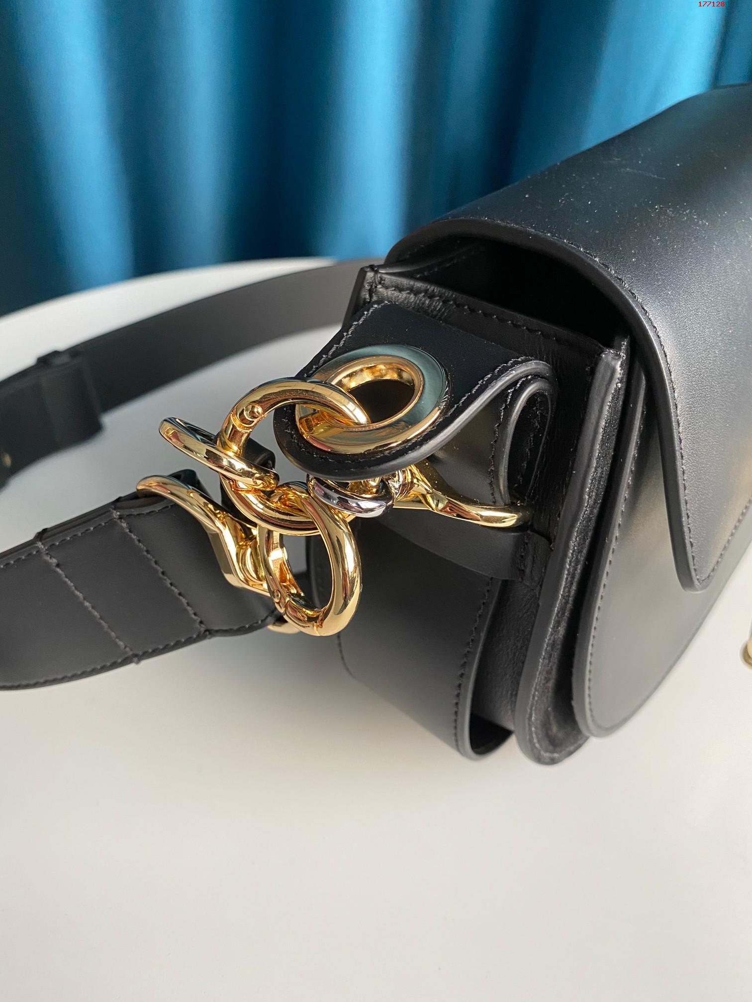 CHLOE-TESS-SMALL-BAG-IN-SHINY-&-SUEDE-CALFSKIN-BLACK-ITEM-CHC18WS153A37001-05 CHLOE TESS SMALL BAG IN SHINY SUEDE CALFSKIN BLACK ITEM CHC18WS153A37001 05