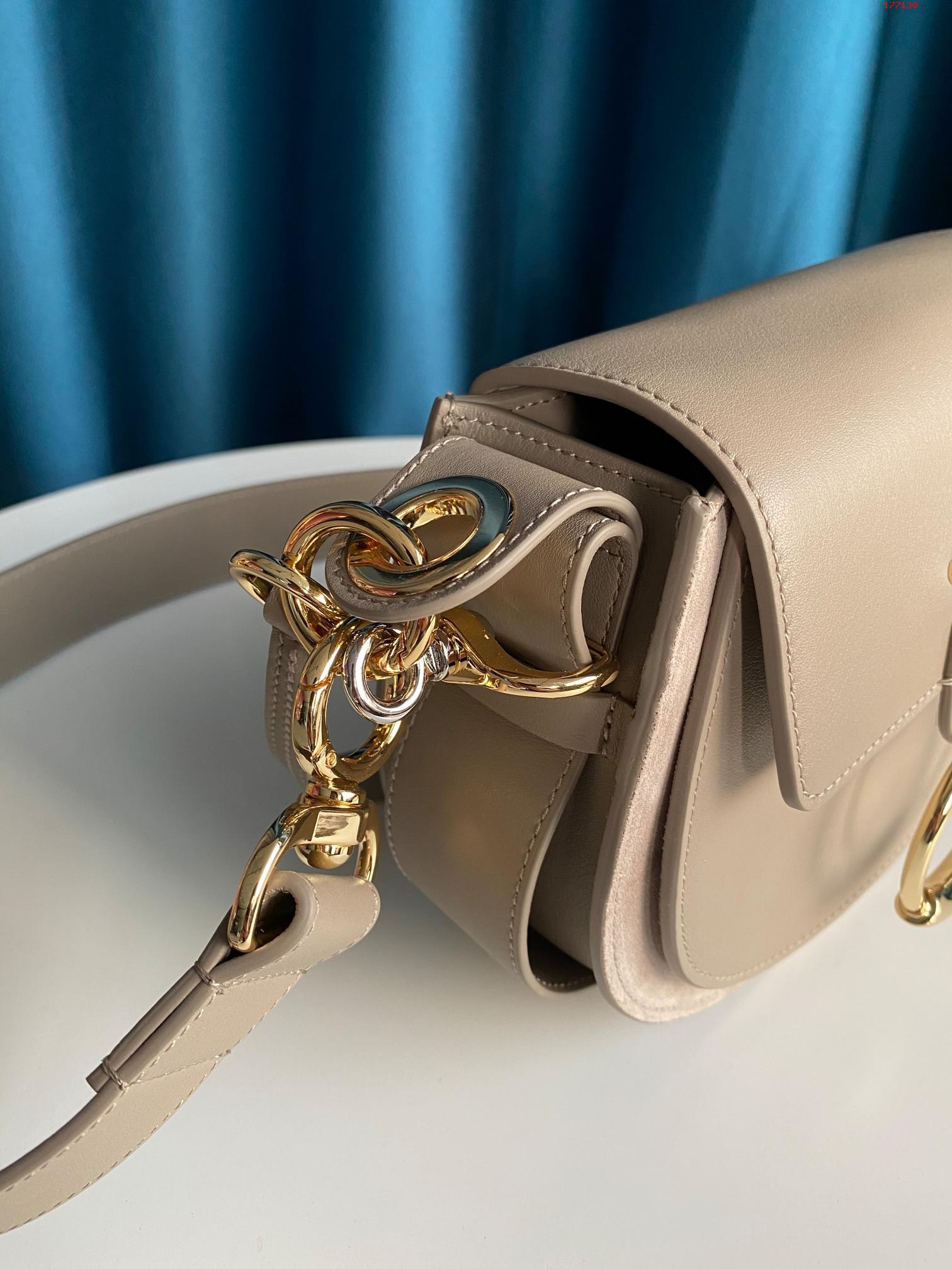 CHLOE-TESS-SMALL-BAG-IN-SHINY-&-SUEDE-CALFSKIN-MOTTY-GRAY-CHC18WS153A3723W-06 CHLOE TESS SMALL BAG IN SHINY SUEDE CALFSKIN MOTTY GRAY CHC18WS153A3723W 06