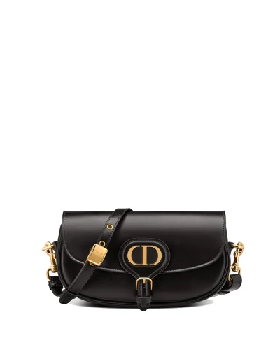 DIOR BOBBY EAST WEST BAG BLACK BOX CALFSKIN M9327UMOL M900
