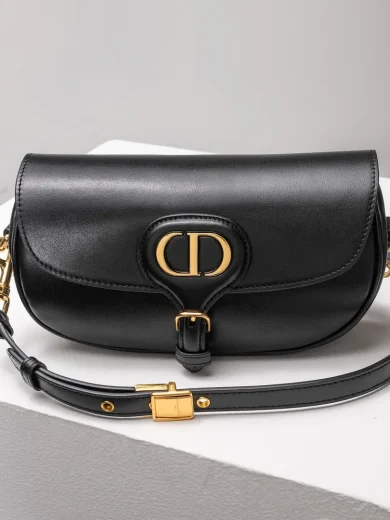 DIOR BOBBY EAST WEST BAG BLACK BOX CALFSKIN M9327UMOL M900