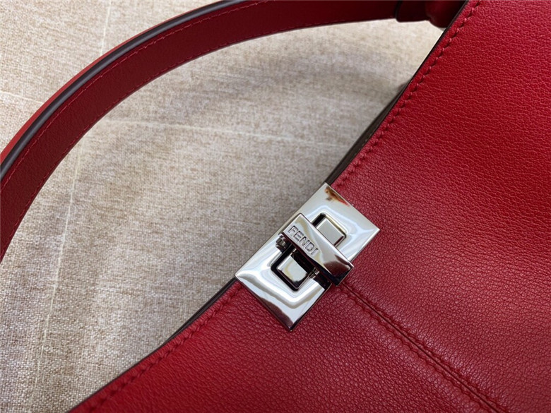FENDI-PEEKABOO-X-LITE-MEDIUM-BURGUNDY-LEATHER-BAG-8BN310A5E9F1BZH-08 FENDI PEEKABOO X LITE MEDIUM BURGUNDY LEATHER BAG 8BN310A5E9F1BZH 08
