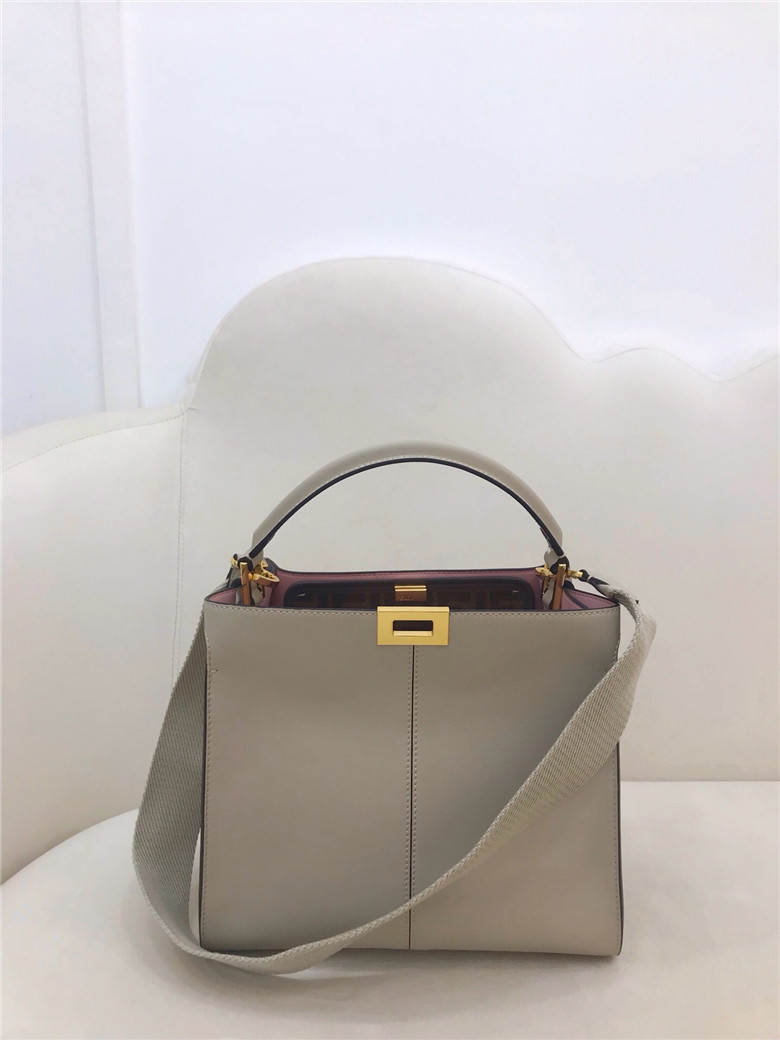 FENDI-PEEKABOO-X-LITE-MEDIUM-LIGHT-GREY-LEATHER-BAG-8BN310A5E9F19PK-01 FENDI PEEKABOO X LITE MEDIUM LIGHT GREY LEATHER BAG 8BN310A5E9F19PK 01