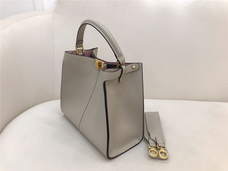 FENDI-PEEKABOO-X-LITE-MEDIUM-LIGHT-GREY-LEATHER-BAG-8BN310A5E9F19PK-06 FENDI PEEKABOO X LITE MEDIUM LIGHT GREY LEATHER BAG 8BN310A5E9F19PK 06