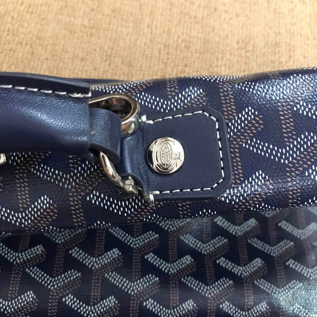 GOYARD-SAINT-LEGER-HANDBAG-IN-BLACK-MONOGRAM-CANVAS-AND-NAVY-LEATHER-2111900165503-06 GOYARD SAINT LEGER HANDBAG IN BLACK MONOGRAM CANVAS AND NAVY LEATHER 2111900165503 06