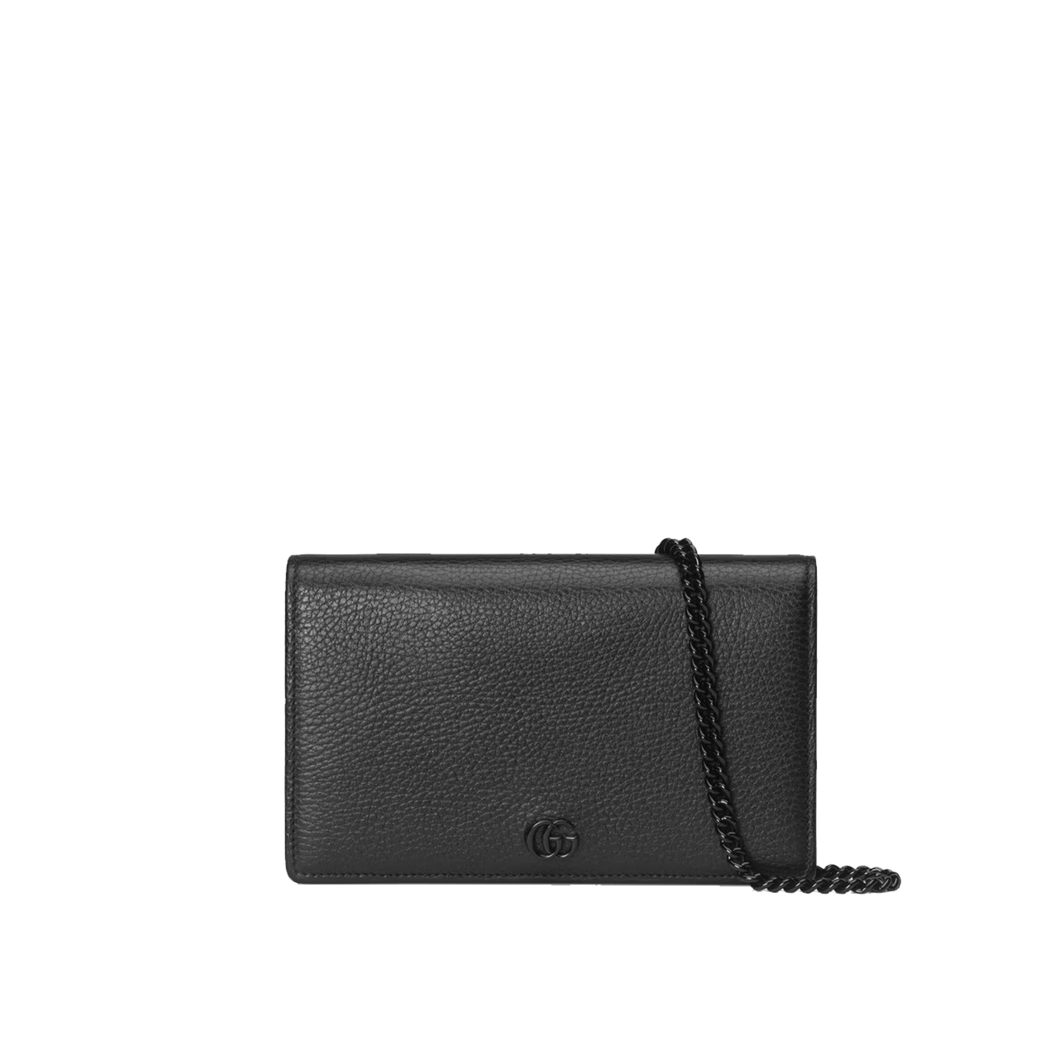GUCCI-GG-MARMONT-CHAIN-WALLET-BLACK-LEATHER-497985-0 GUCCI GG MARMONT CHAIN WALLET BLACK LEATHER 497985 0