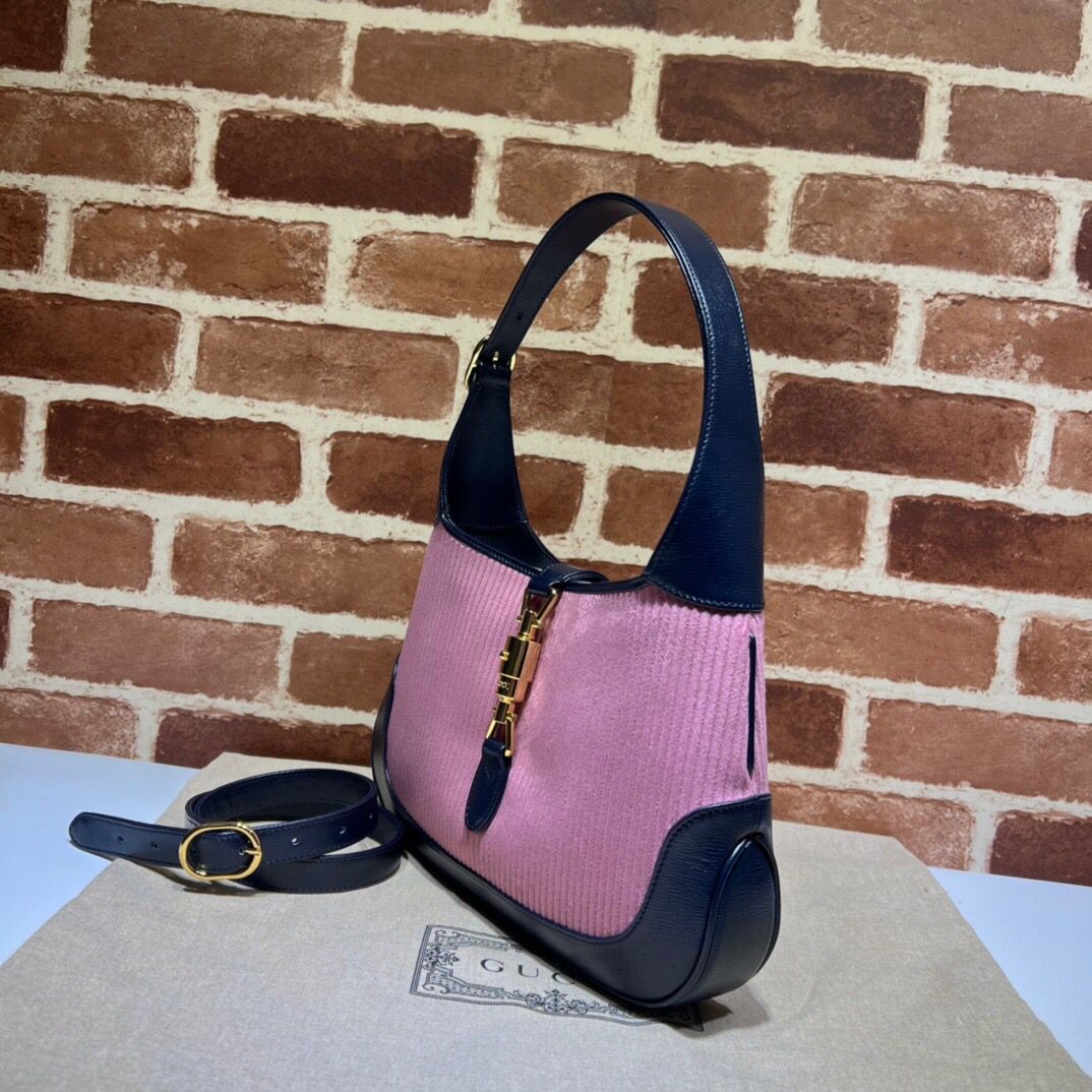 GUCCI-JACKIE-1961-SMALL-SHOULDER-BAG-PINK-CORDUROY-636706-02 GUCCI JACKIE 1961 SMALL SHOULDER BAG PINK CORDUROY 636706 02