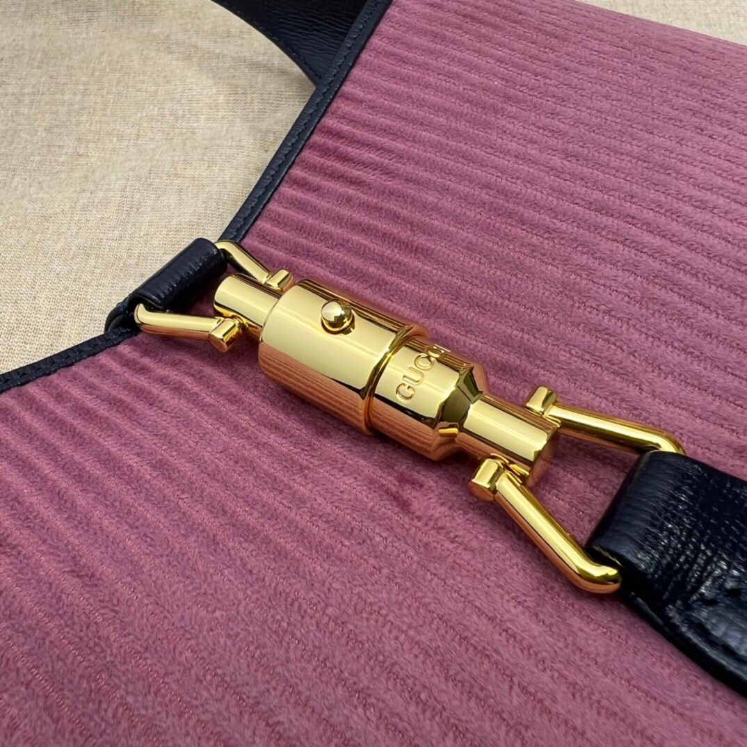 GUCCI-JACKIE-1961-SMALL-SHOULDER-BAG-PINK-CORDUROY-636706-04 GUCCI JACKIE 1961 SMALL SHOULDER BAG PINK CORDUROY 636706 04