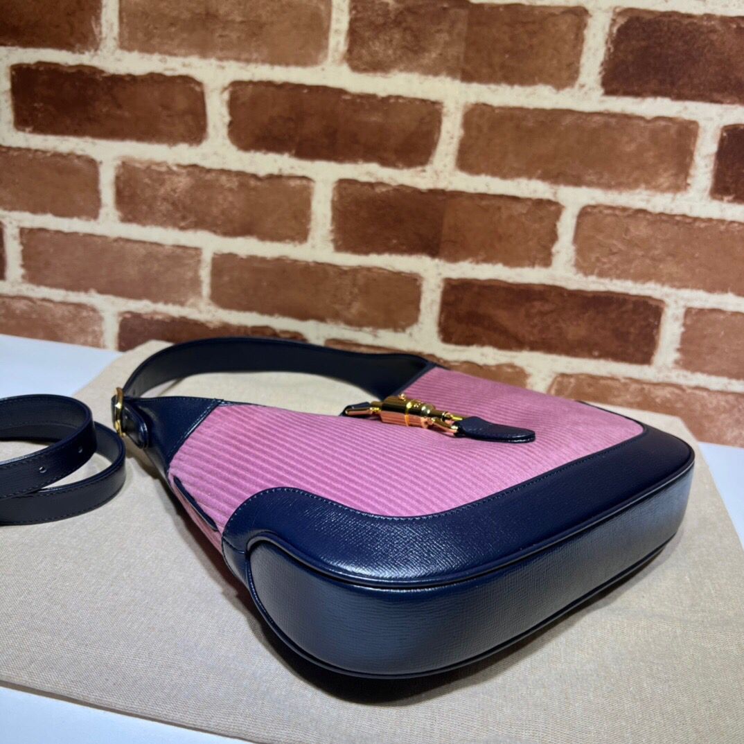 GUCCI-JACKIE-1961-SMALL-SHOULDER-BAG-PINK-CORDUROY-636706-05 GUCCI JACKIE 1961 SMALL SHOULDER BAG PINK CORDUROY 636706 05