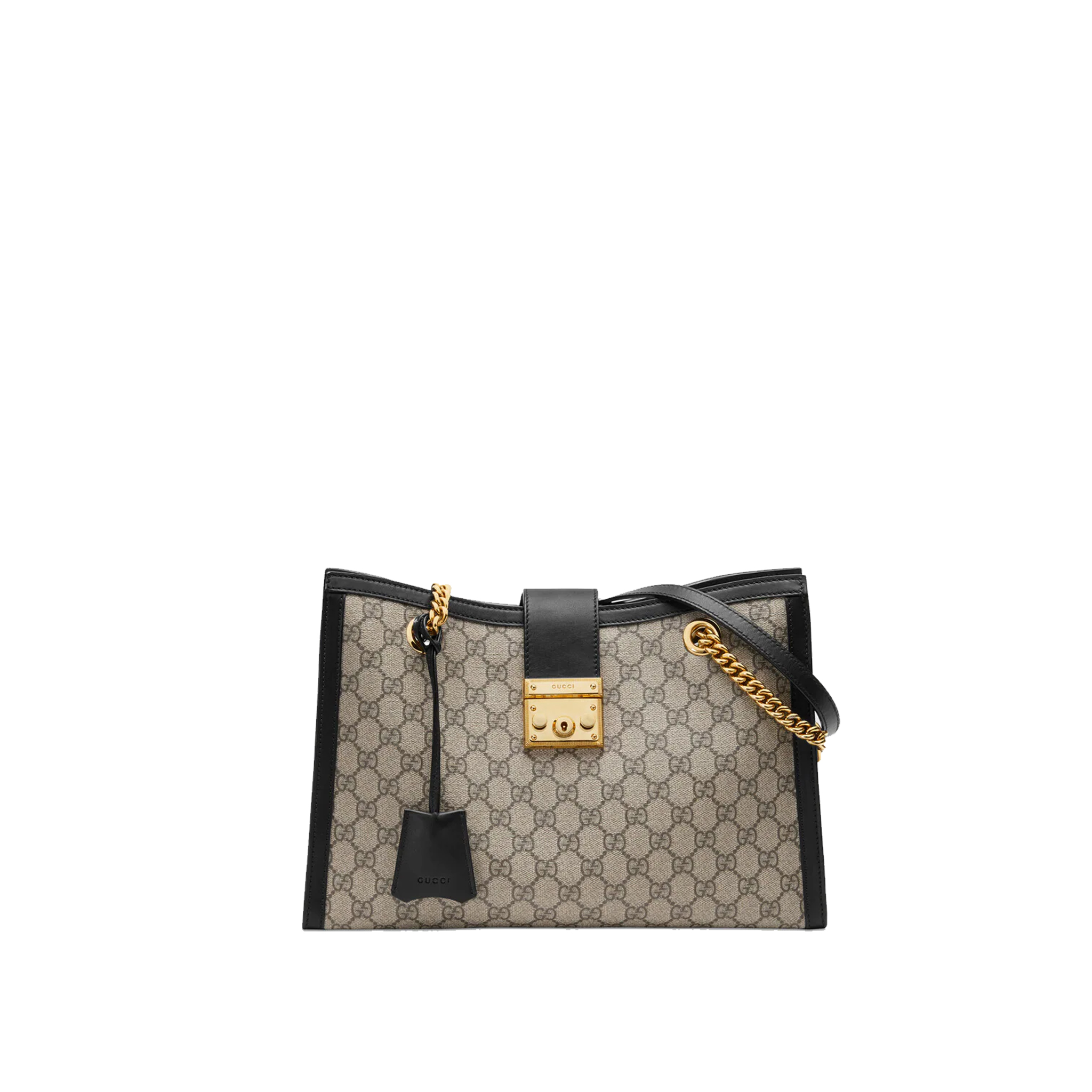 GUCCI-PADLOCK-MEDIUM-GG-SHOULDER-BAG-BEIGEEBONY-GG-SUPREME-CANVAS-479197-00 GUCCI PADLOCK MEDIUM GG SHOULDER BAG BEIGEEBONY GG SUPREME CANVAS 479197 00