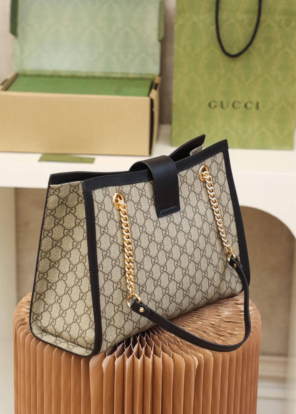 GUCCI-PADLOCK-MEDIUM-GG-SHOULDER-BAG-BEIGEEBONY-GG-SUPREME-CANVAS-479197-05 GUCCI PADLOCK MEDIUM GG SHOULDER BAG BEIGEEBONY GG SUPREME CANVAS 479197 05