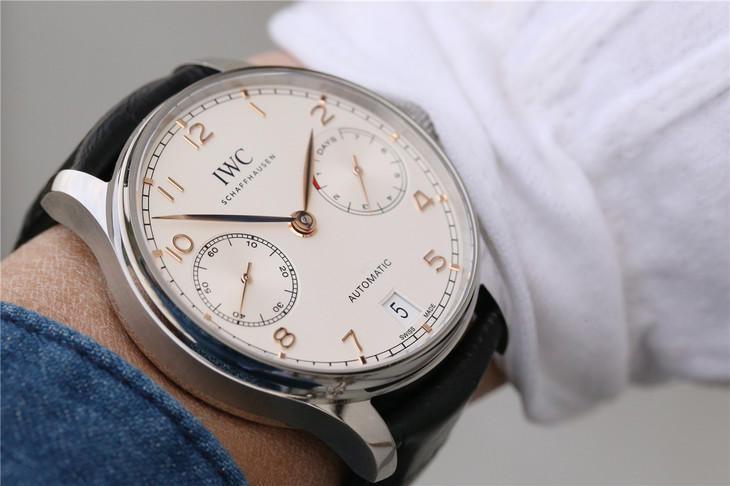 IWC-PORTUGIESER-AUTOMATIC-5007-STAINLESS-STEEL-SILVER-GOLD-NUMERALS-IW5007-04-020 IWC PORTUGIESER AUTOMATIC 5007 STAINLESS STEEL SILVER GOLD NUMERALS IW5007 04 020